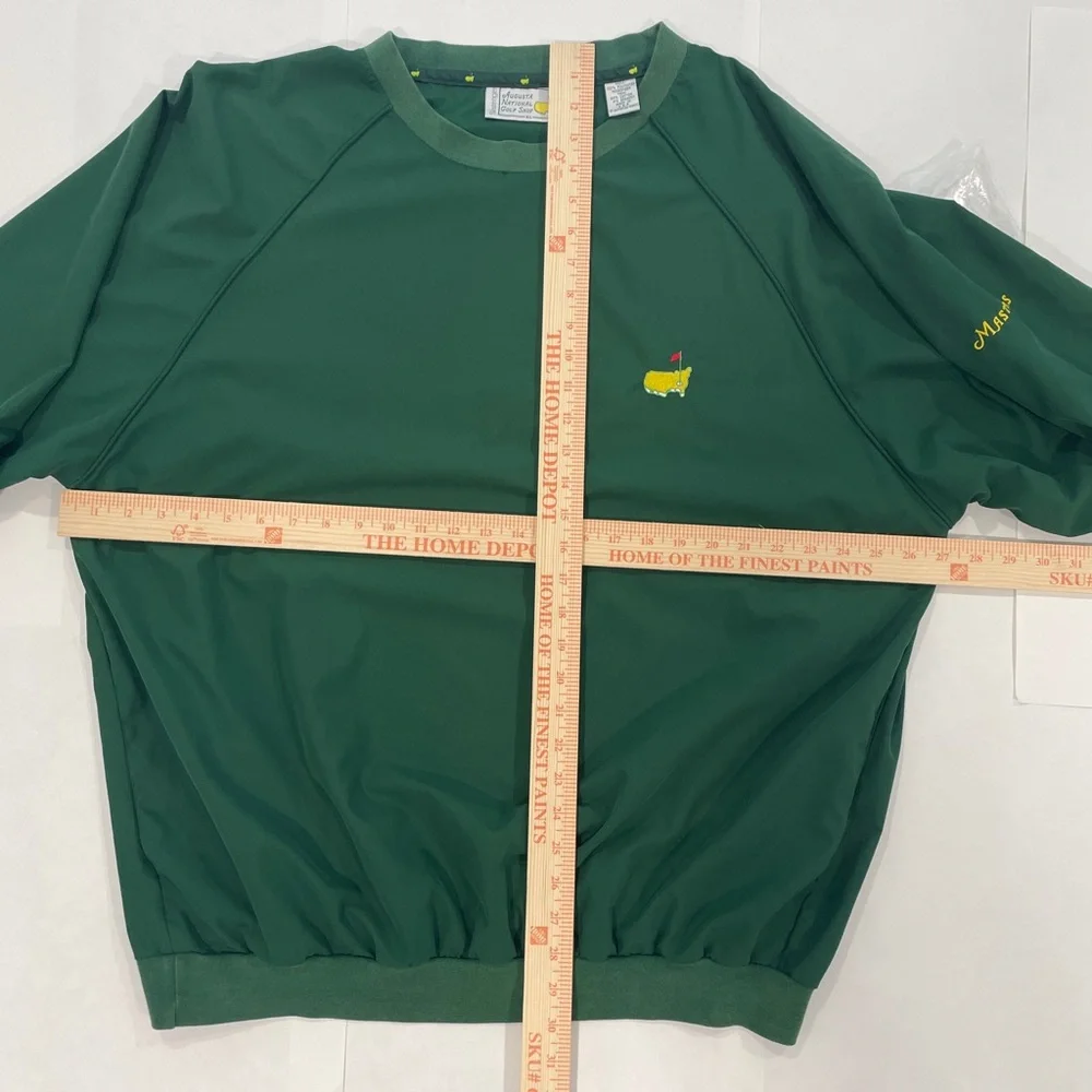 VTG Slazenger Augusta National Masters Green Pullover Windbreaker Pockets Y2K XL - Picture 9 of 16